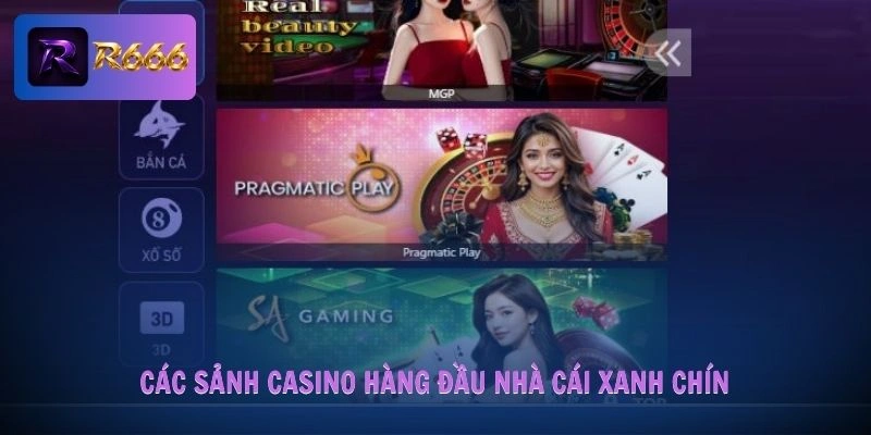 Casino R666 2 Các sảnh casino hàng đầu nhà cái xanh chín