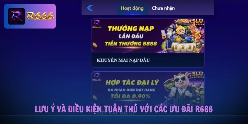 Lưu ý và điều kiện tuân thủ với các ưu đãi R666
