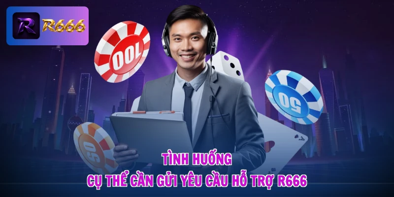Tình huống cụ thể cần gửi yêu cầu hỗ trợ R666